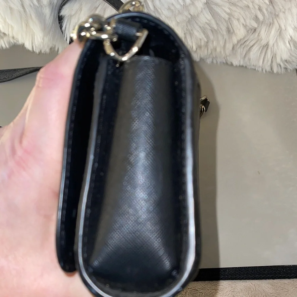 Kate Spade Taupe and Black Crossbody Bag Classic Design Kate Spade